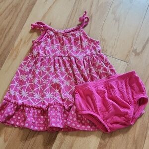 Carter's Pink Patterned Dress with Diaper Cover 24 Months